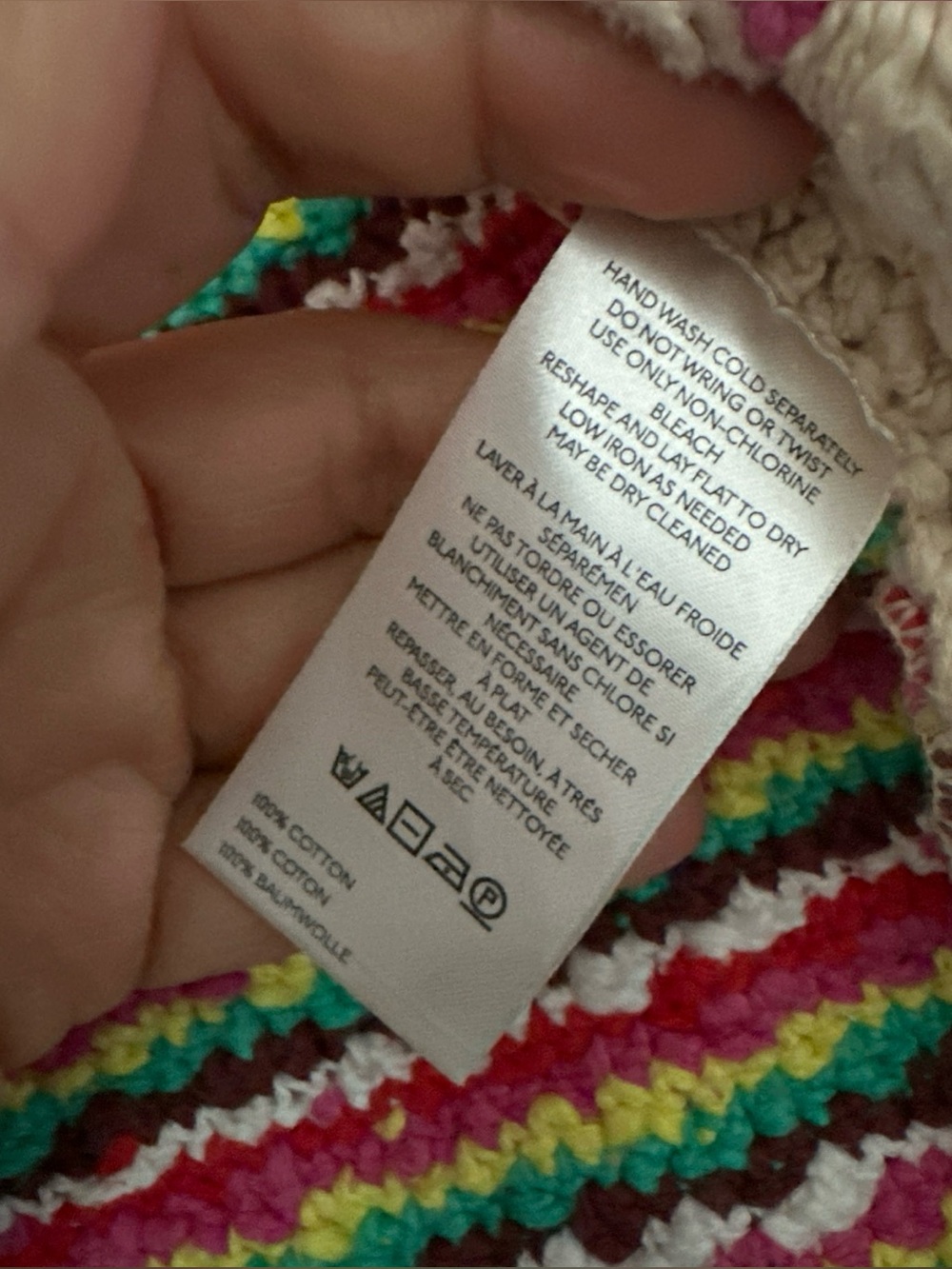 Free People Cream Crochet Floral Cardigan with Red, Pink & Teal Accents - Picture 8 of 11